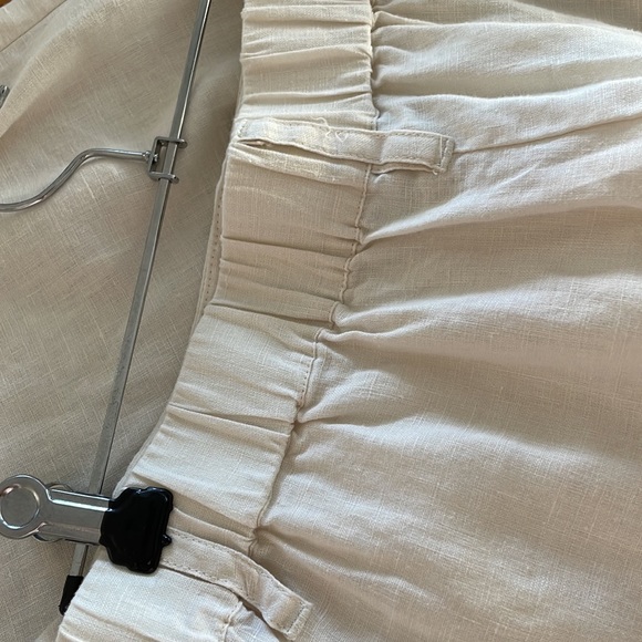 Sussan cream linen wide leg pants 8 - Picture 3 of 6